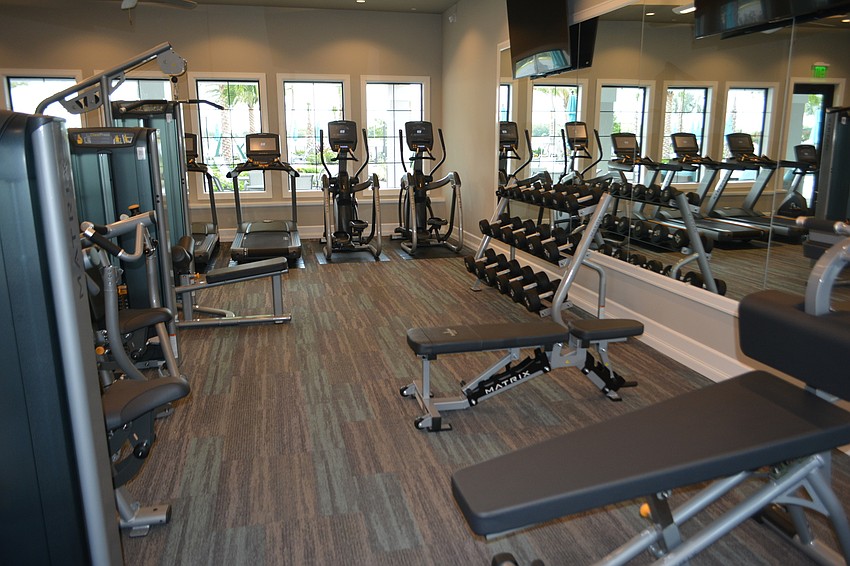 A huge workout room makes sure residents can stay fit.
