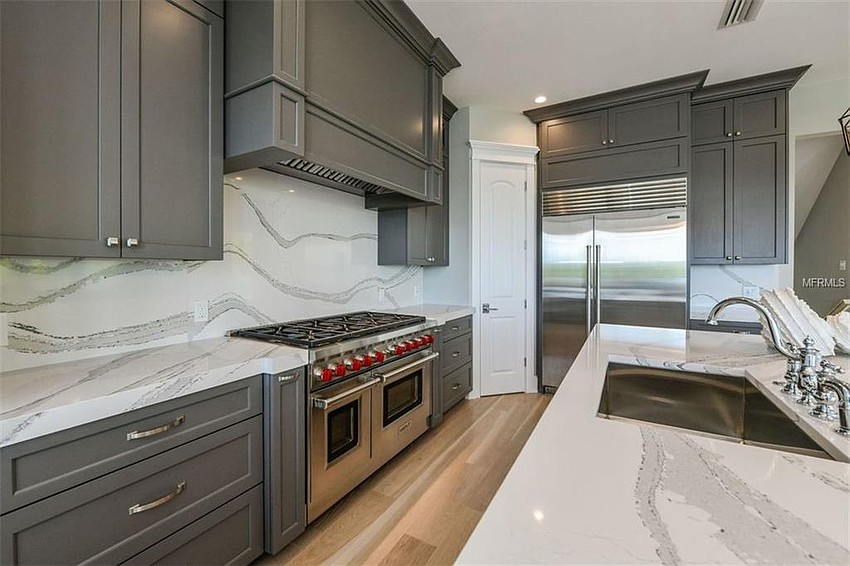 The chef's kitchen is on the home's second level.