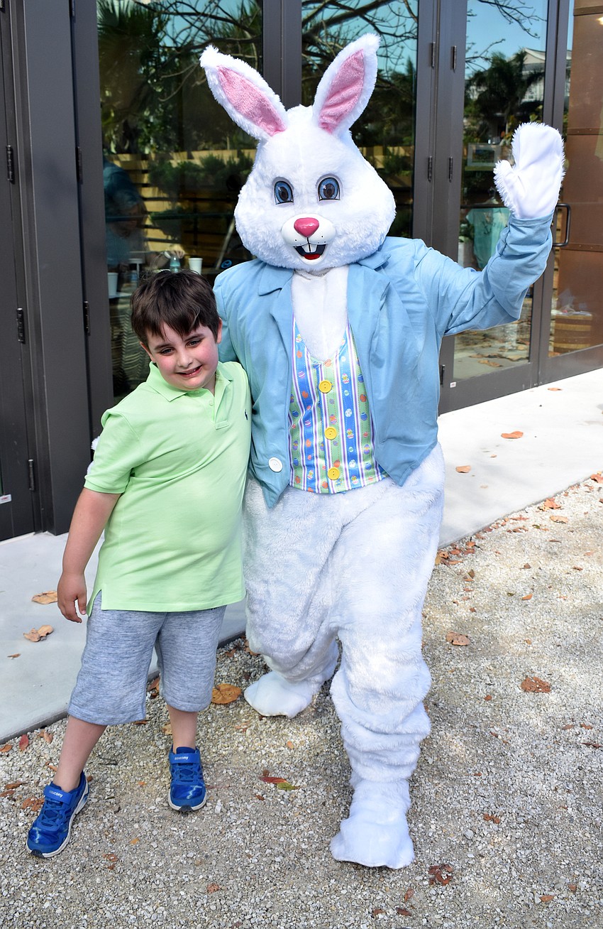 James Rafferty with the Easter Bunny
