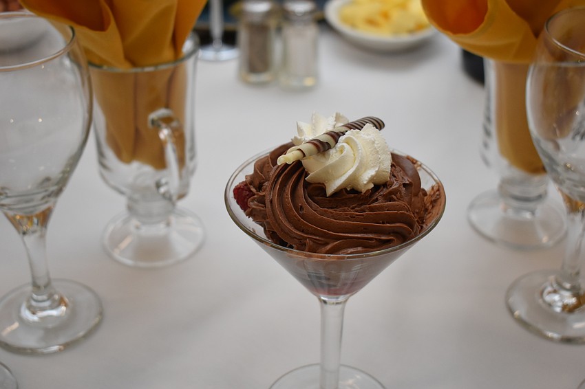 Chocolate desserts were served after the Seder dinner.