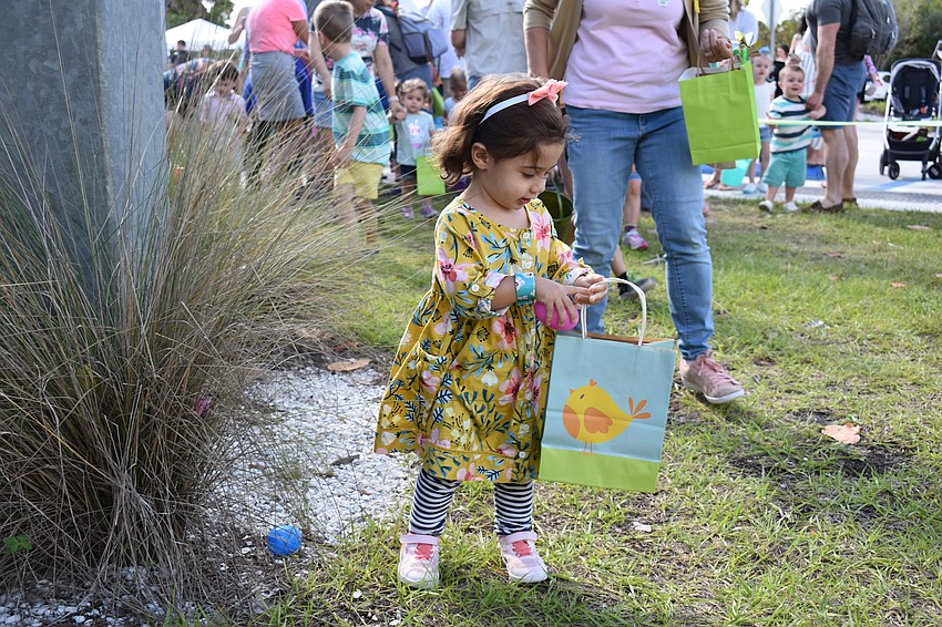 Beatrice Stathis was one the first children to begin the egg hunt.