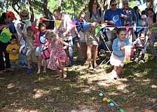 Over 150 children participated in the egg hunt.