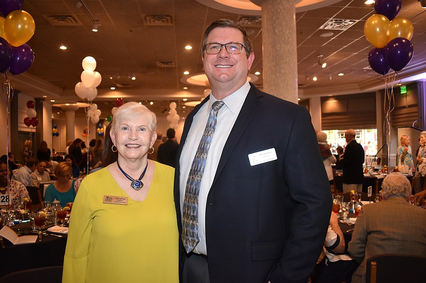 School board member Caroline Zucker and David Jones