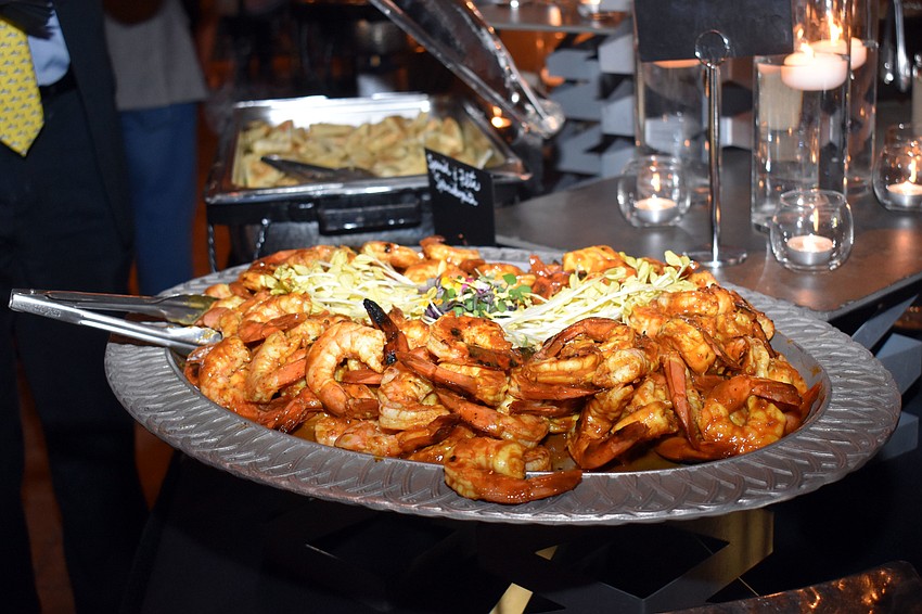 Guests could pick from a variety of hors d'oeuvres.