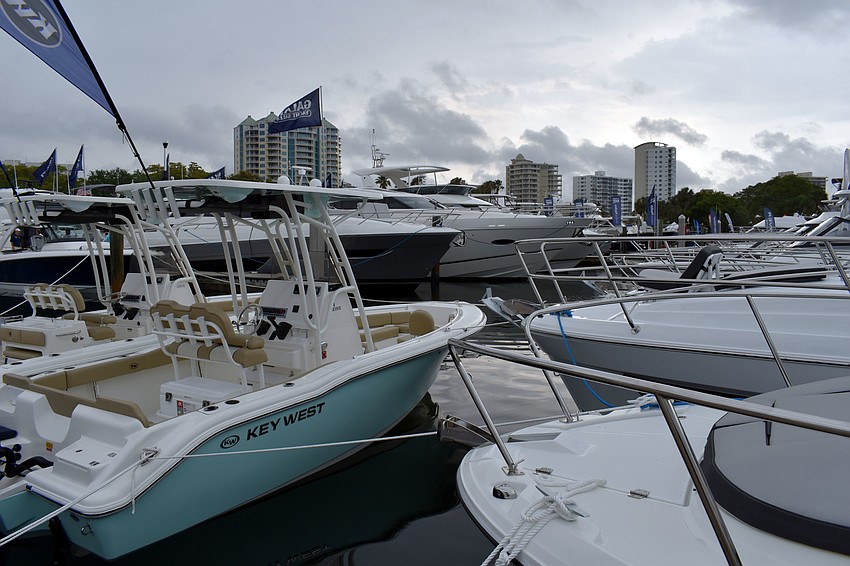 Boats of all sizes were available for guests to tour.