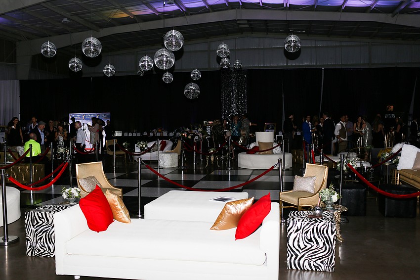 The event was decorated to emulate Studio 54.