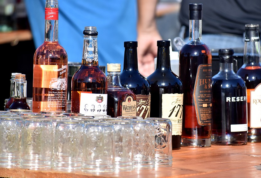 Guests could choose from various bourbons to taste throughout the evening.