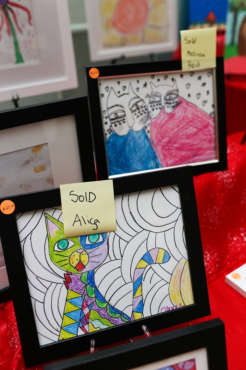 Guests could purchase original art made by the Girls Inc. girls.