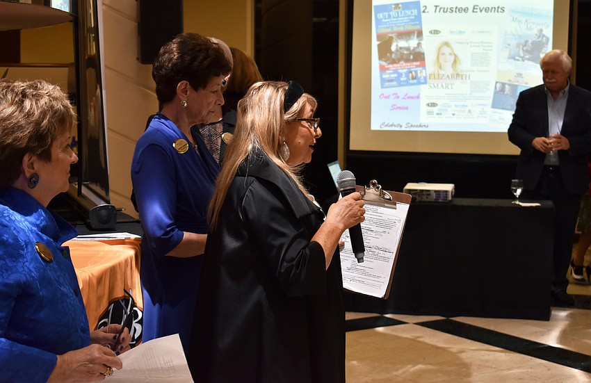 Board President Ida Zito welcomes guests.