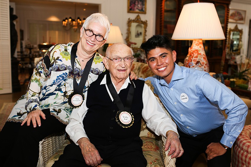 Betsy Kane-Hartnett, Host Stanley Kane and Guest Speaker Liam Ordonez