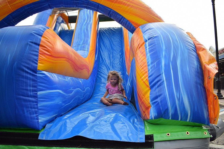 Despite her expression, Country Club East's Quinn Buchanan seemed to be having fun.