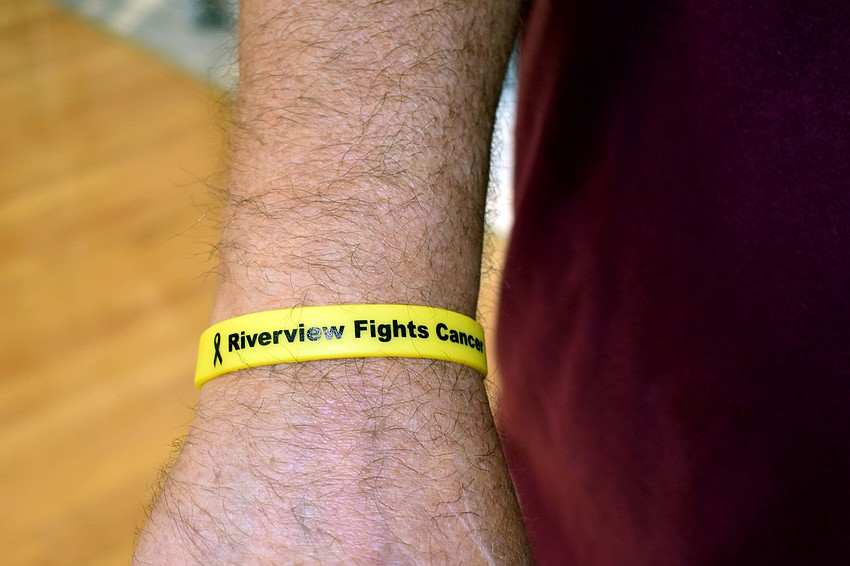 In addition to the tournament, River Fights Cancer members sell bracelets at various school events.