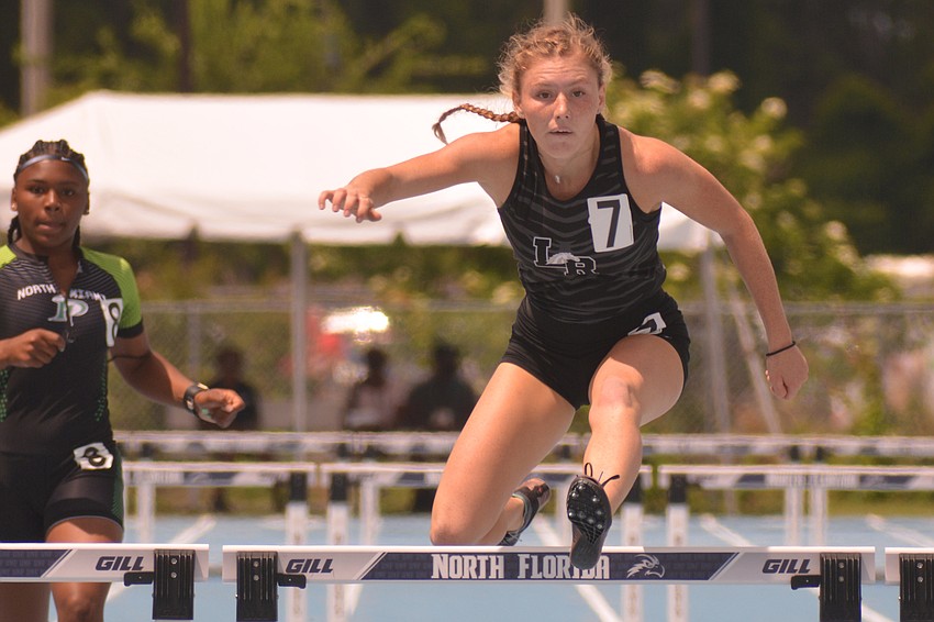 Lakewood Ranch junior Ava Klein finished fourth in the 4A girls 300-meter hurdles (43.47).