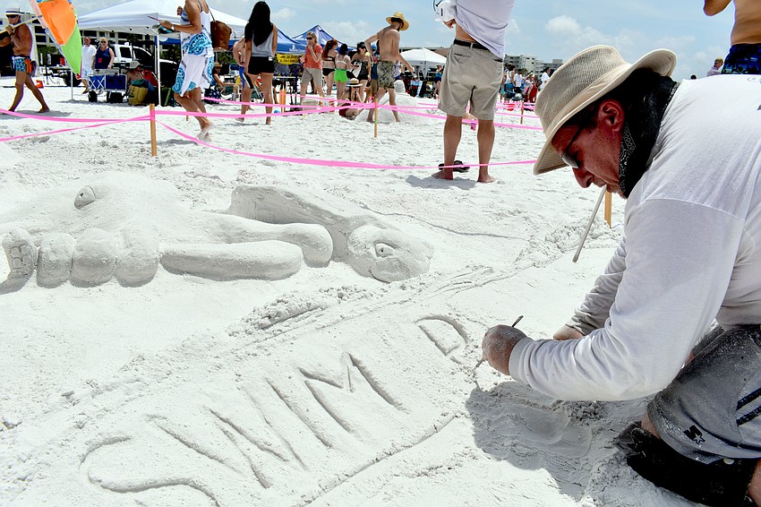 Dave Downer puts the finishing touches on his creation 