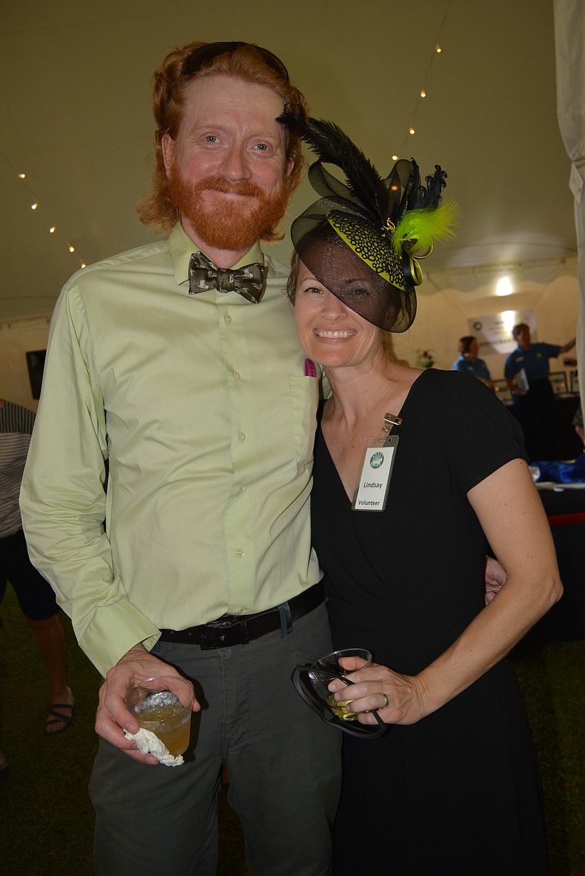 Sarasota's Evan Jones joined his wife, Lindsay Letts, who is a volunteer, for the event.