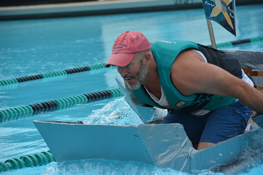 Mills Principal Jim Mennes crushed the field in winning the principals' race.