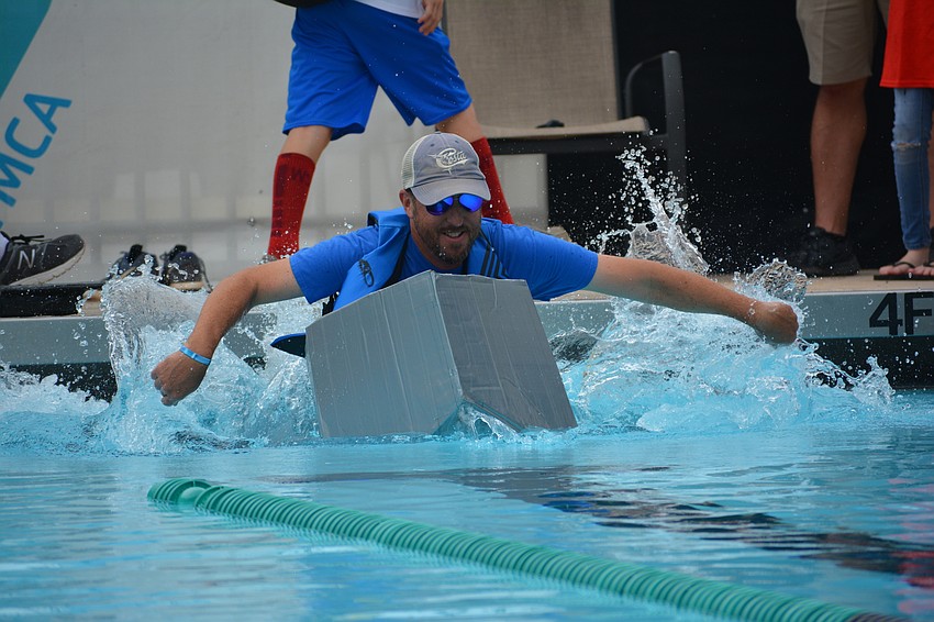 Gullett Principal Todd Richardson got off to a good start but he ended up all wet.