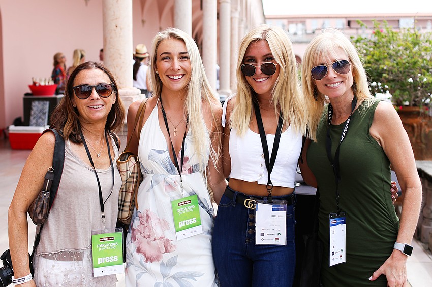Elke and Kimberly Edelsbacher with Marisa and Laura Freedman