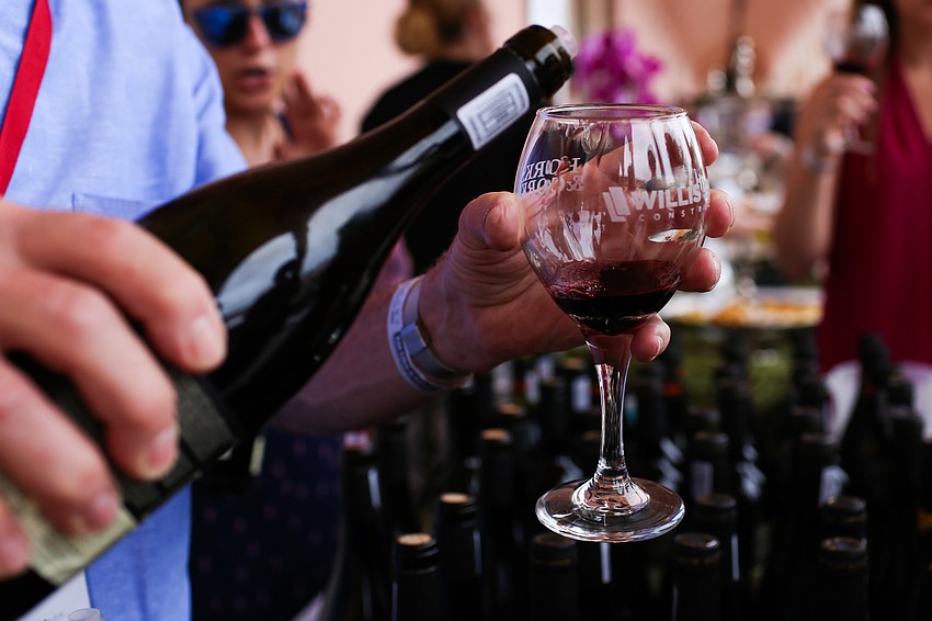 Wine flowed steadily throughout the day.