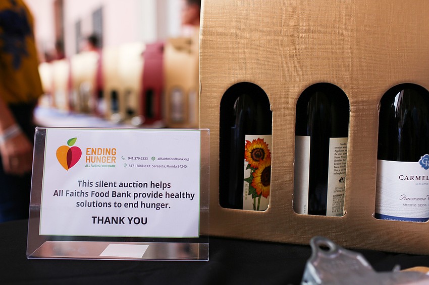 Proceeds from the silent auction wines went to All Faiths Food Bank.