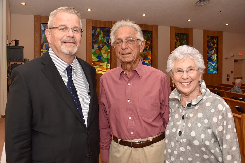 Rabbi Stephen Sniderman and Neil and Judy Blume
