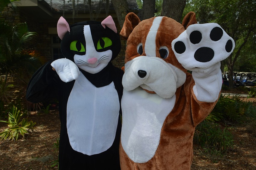 Humane Society mascots made everyone smile before the event.