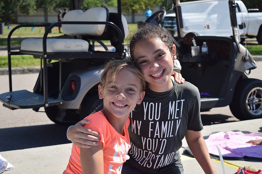 Ashlyn Collins and Gabbie Ortega couldn't contain their smiles when the their water adventures finally concluded.