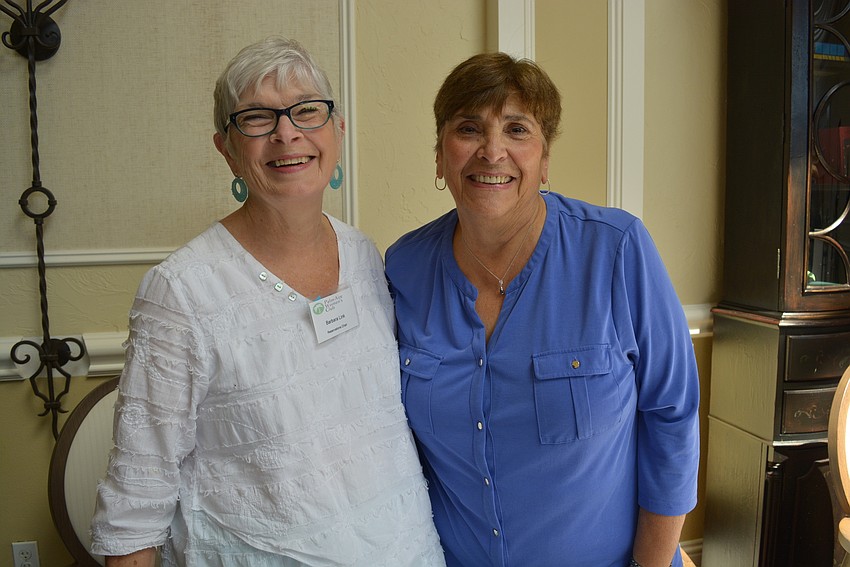 Barbara Link and Judi Bouchard registered guests for the luncheon.