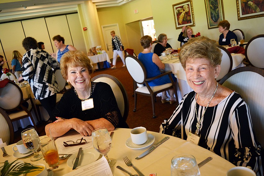 Jan Sharpe and Marilyn Najjar are both past presidents. They were recognized during the luncheon for their service to the club.