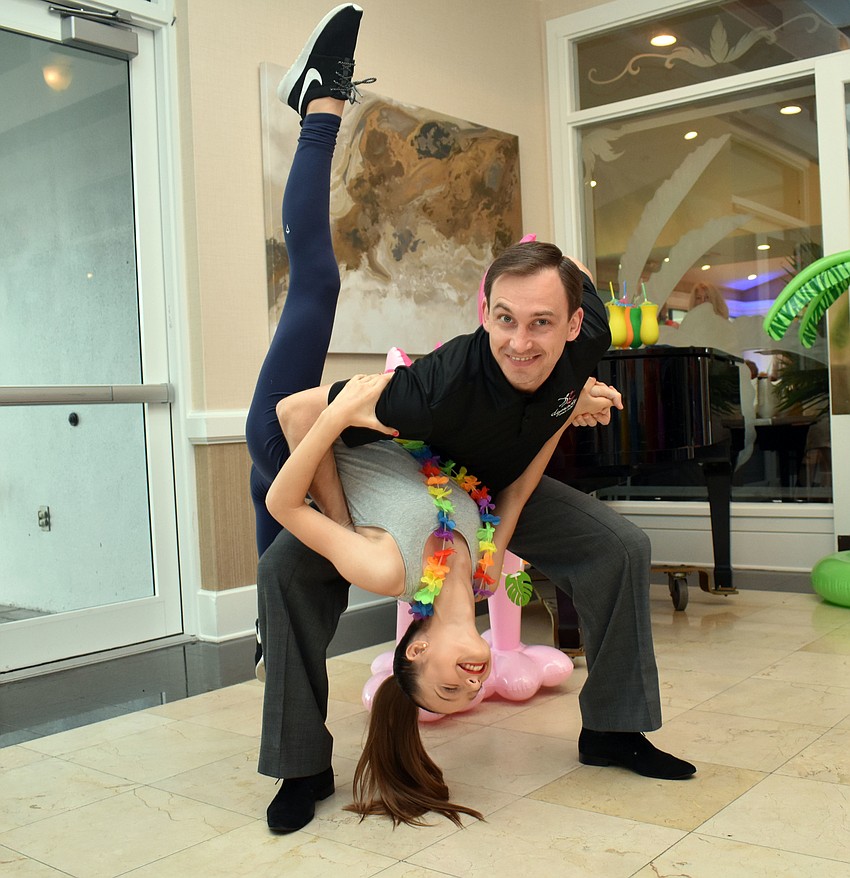 Ava O'Hara and Maksym Lototskyy performed with Dynasty Dance Clubs.