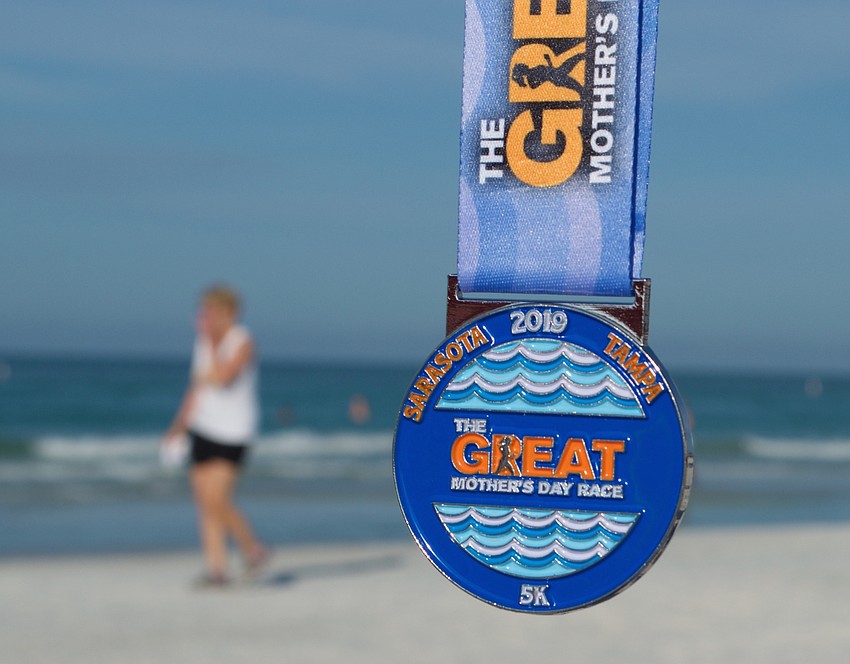 Finishers received a medal.
