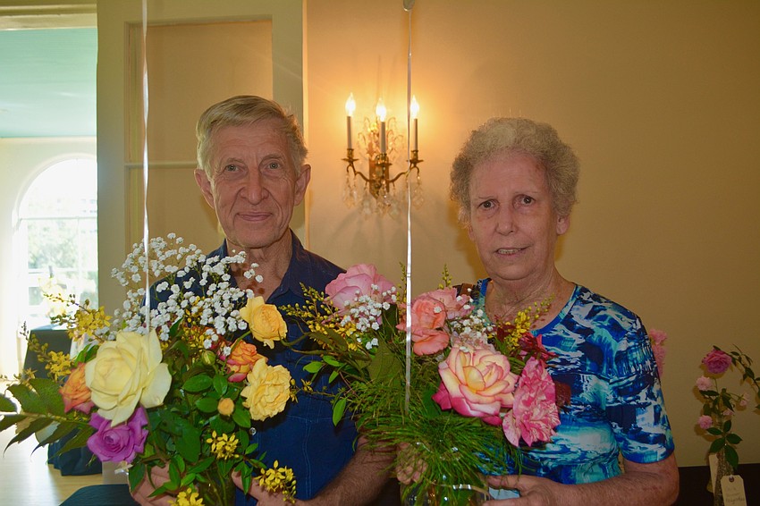 Nicholas Ostrye and Coralee Ostrye purchased Mother's Day bouqets