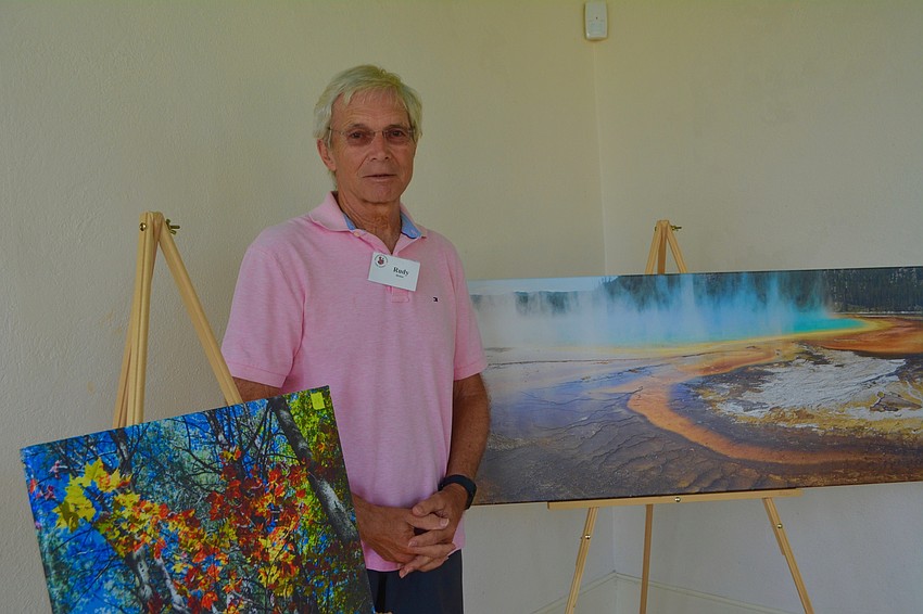 Ruediger Blohm showcases his floral-themed artwork