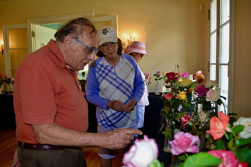 Ted Cover and Zelda Schadt went inside of the Phillippi Estate Mansion to look at the indoor rose show