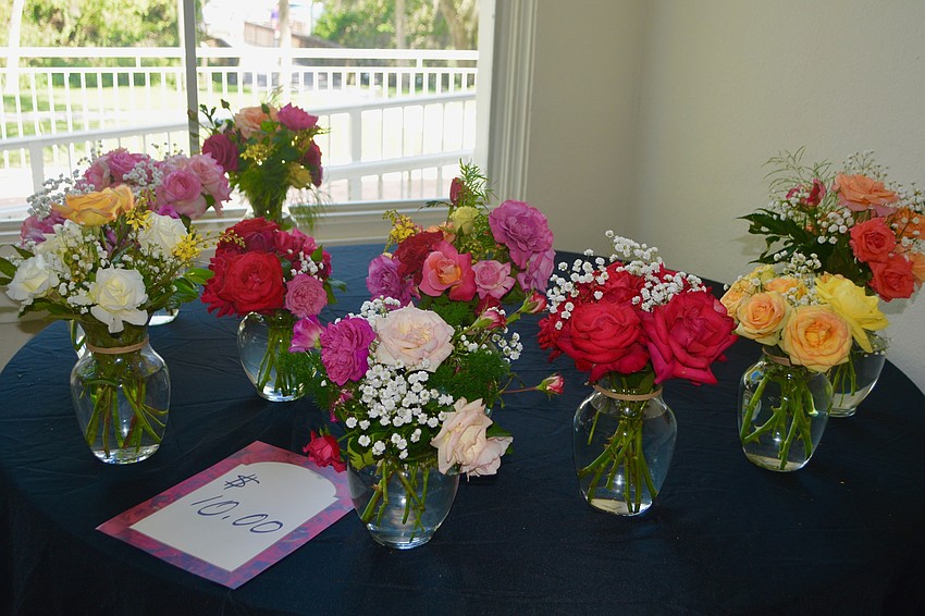 Mother's Day roses were available for purchase at the event