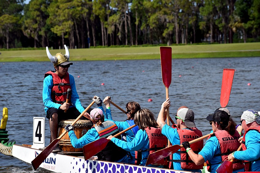 One drummer on The Vikings couldn't help but bring a little viking spirit to the race.