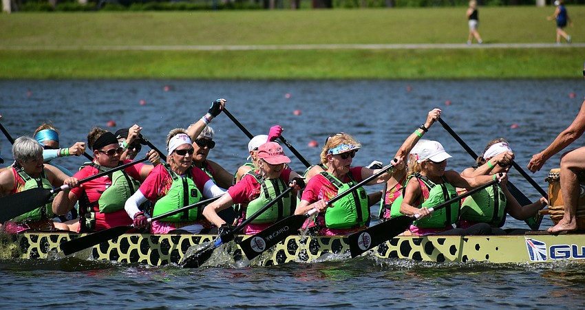 The members truly were in sync as they paddle to victory.