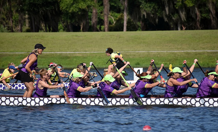 The boat steerers also help keep the rowers in line.
