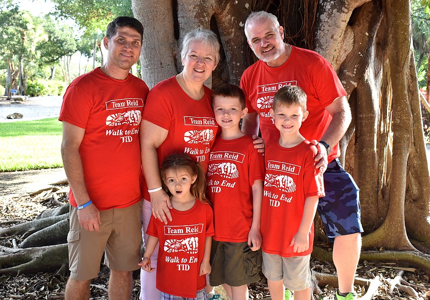 Frank, Dawna, Sarah, Reid and Chase Kennedy with Morgan Barney