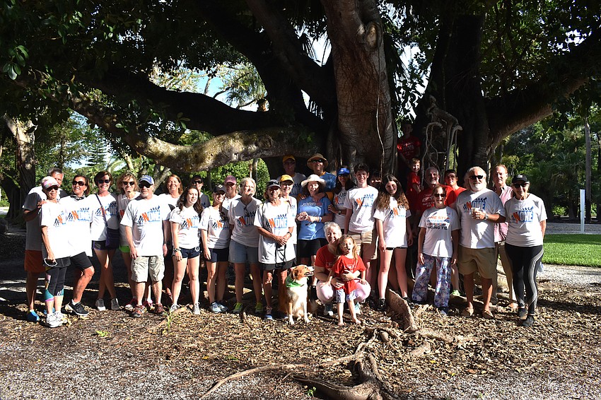 Supporters walked through Joan M. Durante Park.