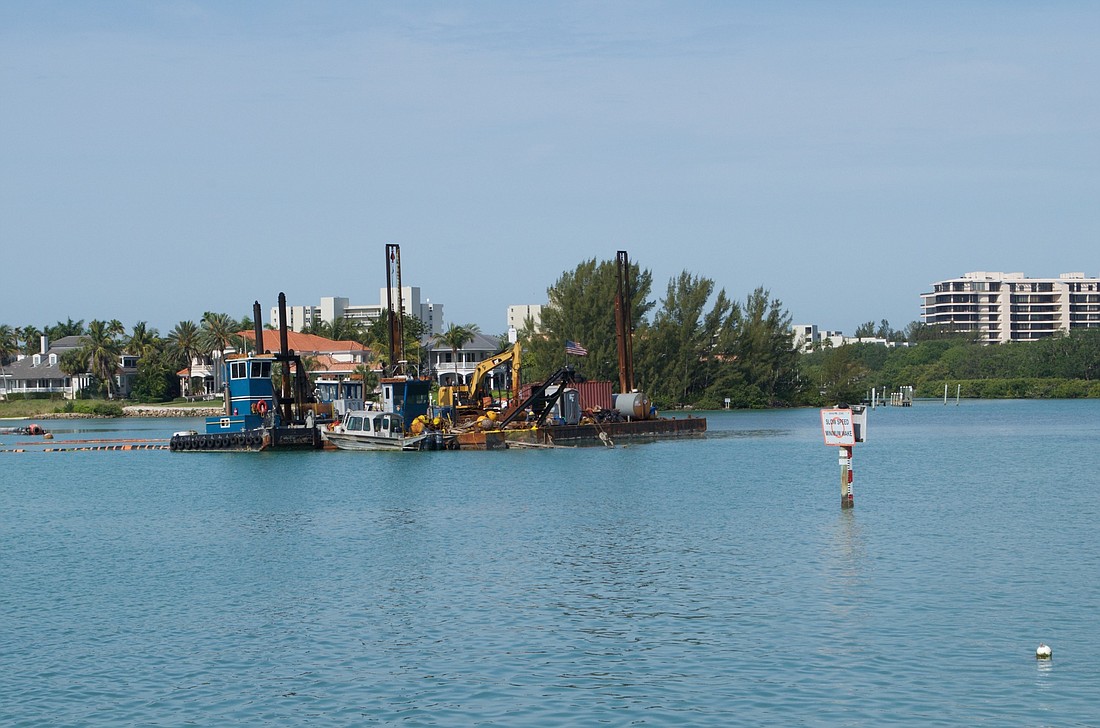 Some town residents have asked about the possibility of piggybacking canal dredging with a recently completed Lido Key project. The complexities of permitting make that impractical, town officials said.