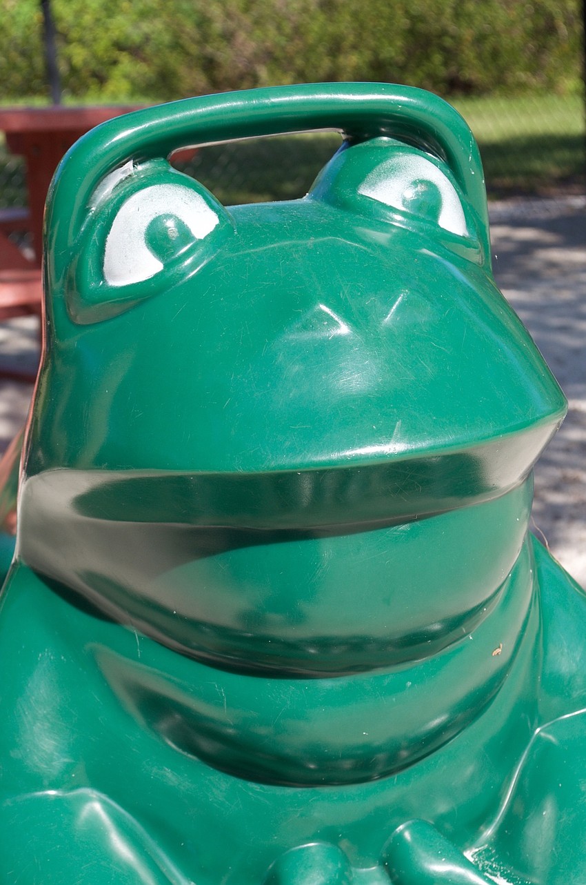 Little ones can take a break from nature at the playground.