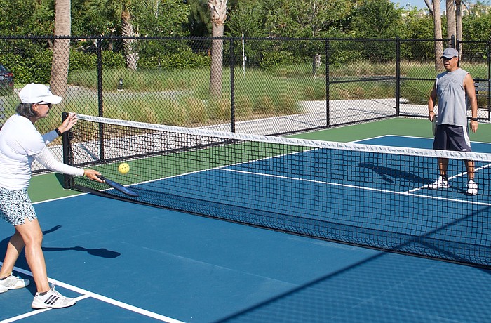Pearl and Don Constantino say they enjoy playing pickleball at Bayfront Park, but theyâ€™re always prepared in case the court is in use.