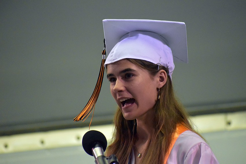 Jasmine McCobb-Pratt was the evening's student speaker.