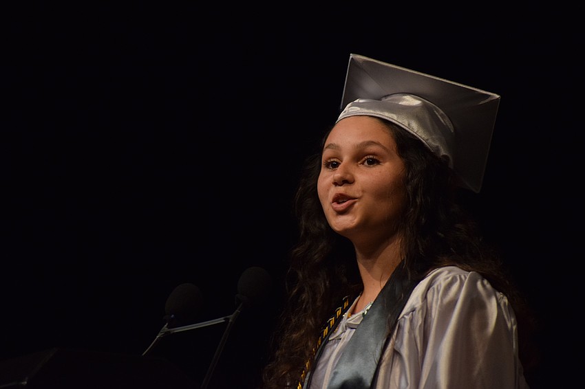 Senior Julianna Catena was one of three commencement speakers.