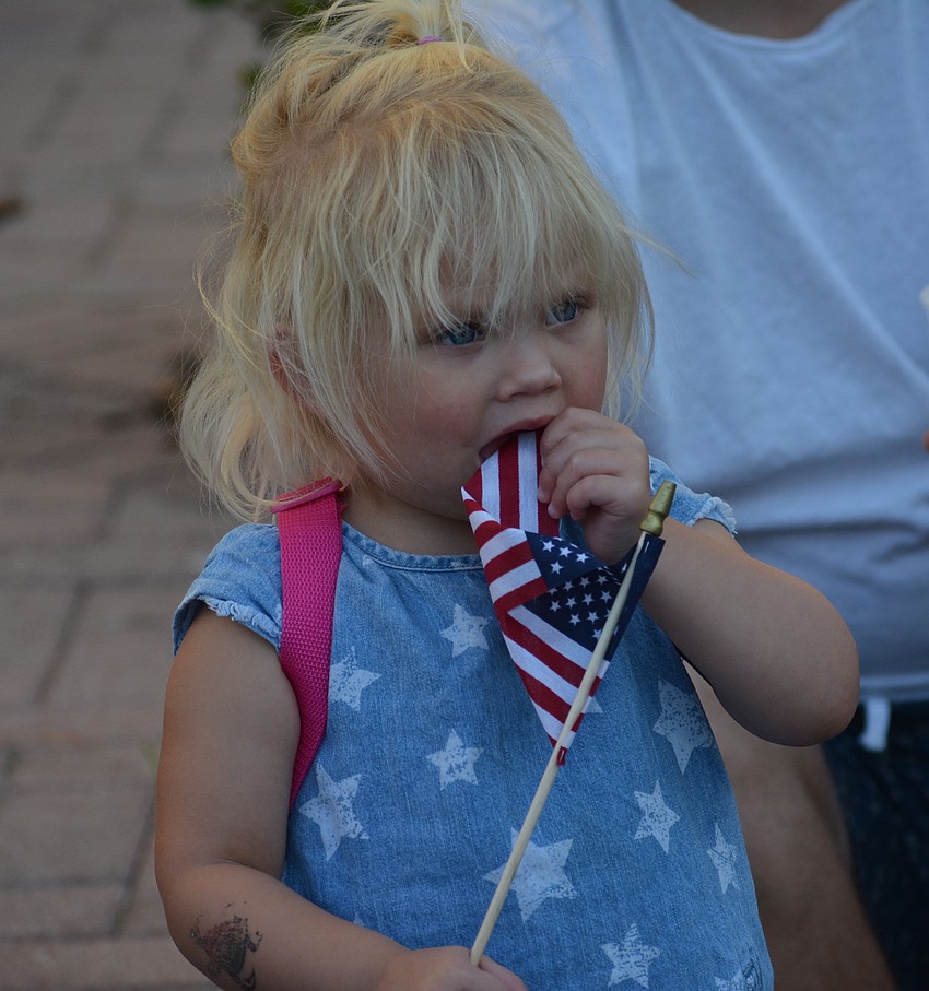 Lakewood Ranch 2-year-old Hartley Eliason loves the taste of patriotism.