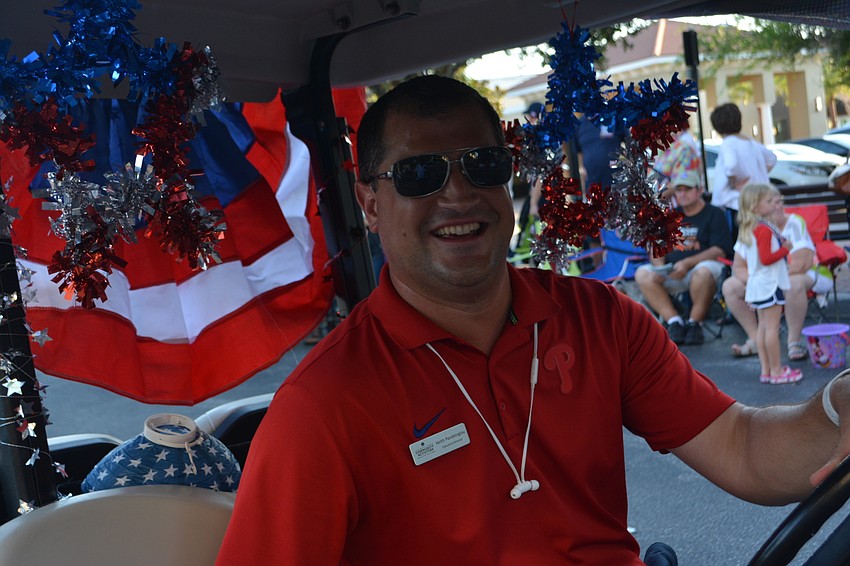 Keith Pandeloglou, the director of Lakewood Ranch Community Activities, was still smiling after a long day setting up the parade.