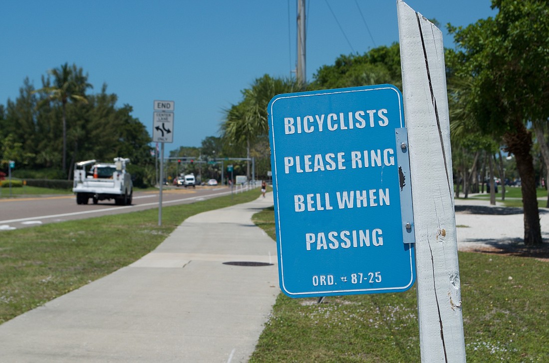 Cycling safety doesn&#39;t just apply to the roadways. The town has rules for riding on the multi-use path as well.
