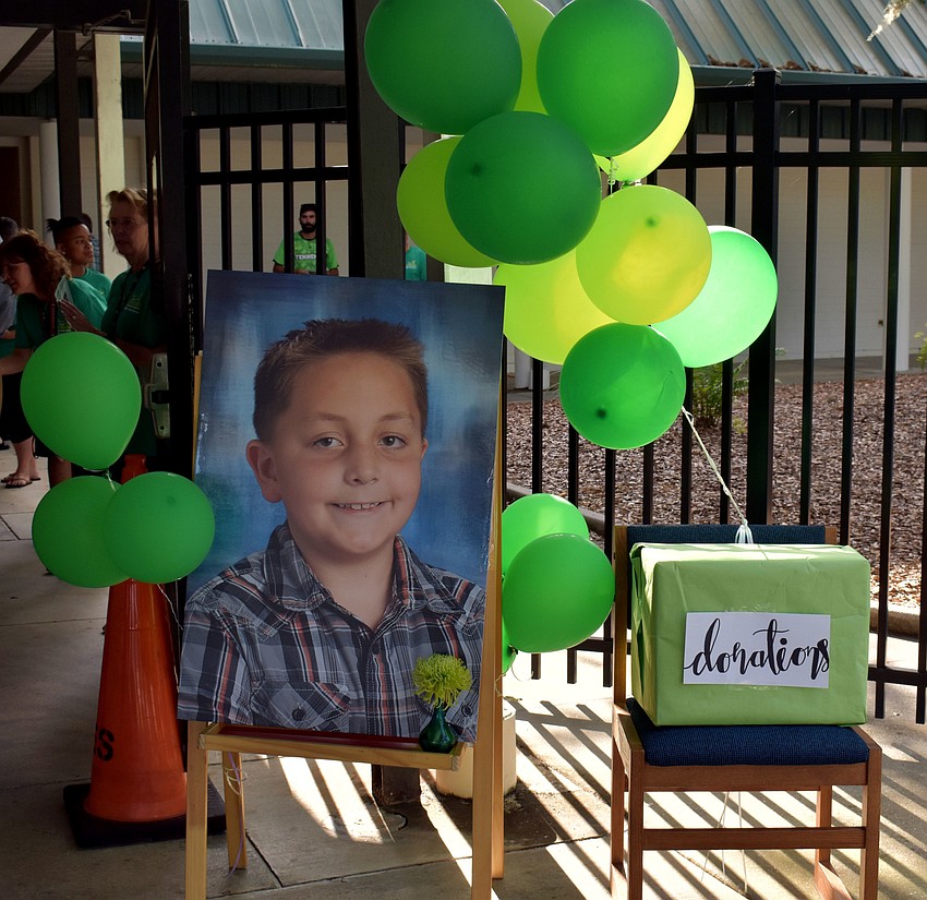 Donations for Miller were accepted at the entrance to the vigil.