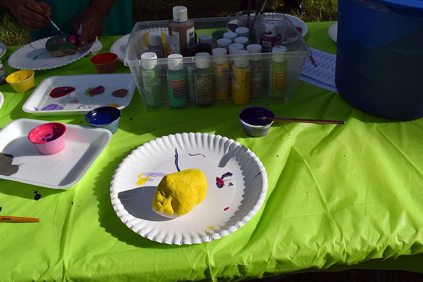 Guests were asked to paint a rock in remembrance of Miller.